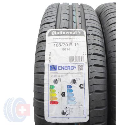2. 185 70 14 2x CONTINENTAL 185/70 R14 88H ContiPremiumContact 5 Sommerreifen 2022 VOLL WIE NEU 