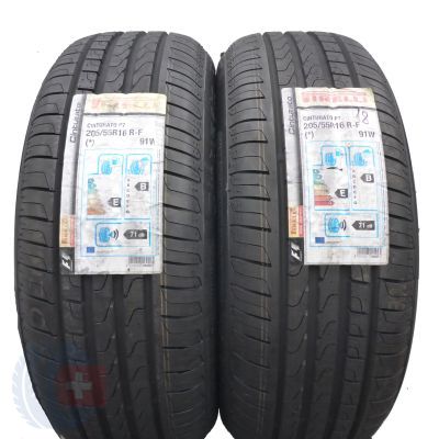 205 55 16 2x PIRELLI 205/55 R16 91W Cinturato P7 RFT BMW Sommerreifen 2018 VOLL WIE NEU 