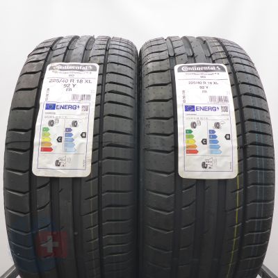 5.  225 40 18 4x CONTINENTAL 225/40 R18 92Y XL ContiSportContact 5 M0 Sommerreifen 2023 Ungebraucht   
