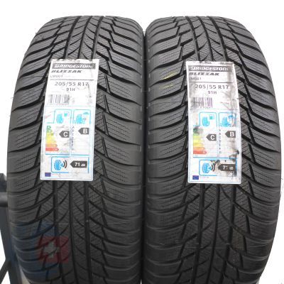 4. 205 55 17 4x BRIDGESTONE 205/55 R17 M0 91H Blizzak Lm001 Winterreifen 2019 WIE NEU VOLL