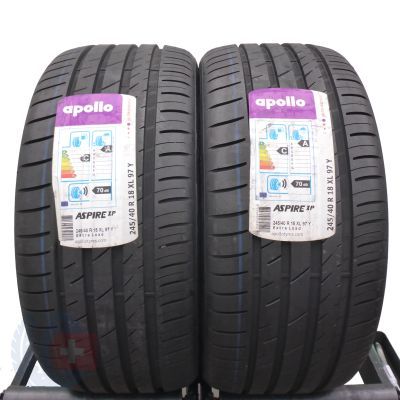 4. 245 40 18 4x APOLLO 245/40 R18 97Y XL Aspire XP Sommerreifen 2019 WIE NEU VOLL