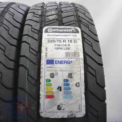 3.  225 75 16C 2x CONTINENTAL 225/75 R16C  118/116R ContiVanContact 100 Sommerreifen 2022 Ungebraucht  