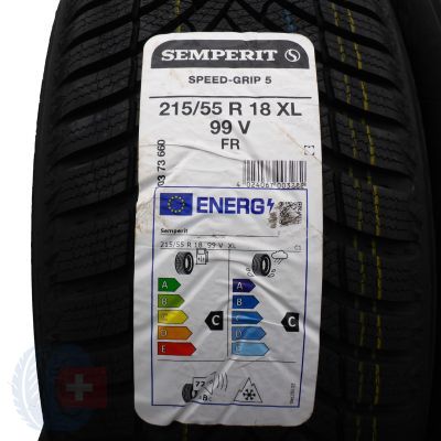 3. 4 x SEMPERIT 215/55 R18 99V XL Speed-Grip 5 Winterreifen 2023 WIE NEU VOLL