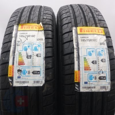 3. 185 75 16C 4x PIRELLI 185/75 R16C 104/102R Carrier Sommerreifen 2017 VOLL Ungebraucht  