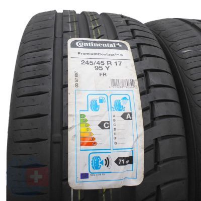 2. 245 45 17 4x CONTINENTAL 245/45 R17 95Y PremiumContact 6 Sommerreifen 2020 VOLL Wie Neu