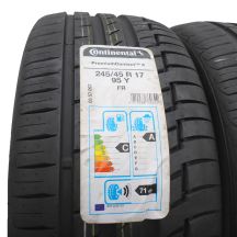 2. 245 45 17 4x CONTINENTAL 245/45 R17 95Y PremiumContact 6 Sommerreifen 2020 VOLL Wie Neu