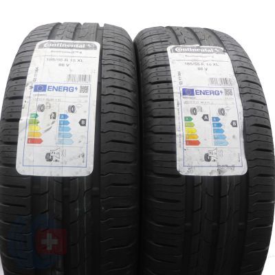 185 55 15 2x CONTINENTAL 185/55 R15 86V XL EcoContact 6 Sommerreifen 2024 VOLL WIE NEU