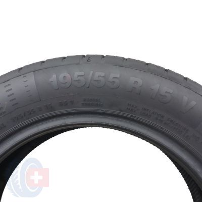 6. 4 x CONTINENTAL 195/55 R15 85V ContiEcoContact 5 Sommerreifen 2017/19  6,3-6,8mm