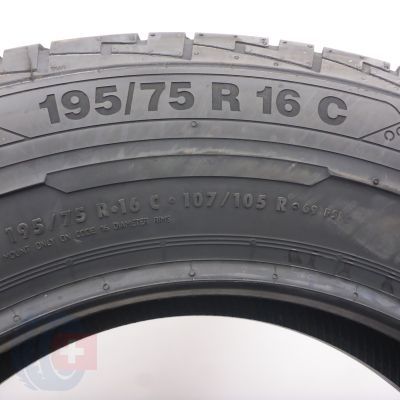 6. 195 75 16C 2x CONTINENTAL 195/75 R16C  107/105R ContiVanContact 100 Sommerreifen 2010/20 VOLL 