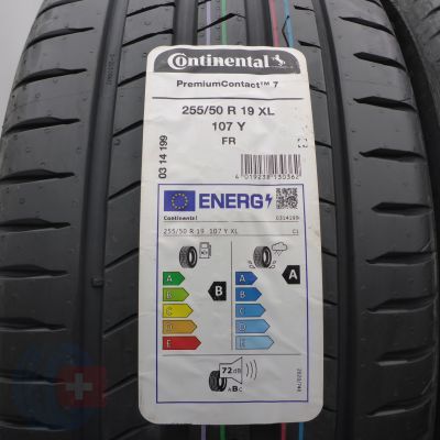 2. 255 50 19 4x CONTINENTAL 255/50 R19 107Y XL PremiumContact7 Sommerreifen 2023, 2024 WIE NEU VOLL