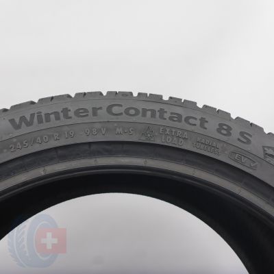 3. 245 40 19 1x CONTINENTAL 245/40 R19 98V XL WinterContact 8 S Winterreifen 2024 7,5mm WIE NEU  