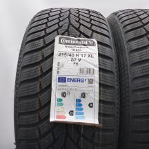 2.  215 40 17 2x CONTINENTAL 215/40 R17 87V WinterContact TS 870 Winterreifen 2023 VOLL WIE NEU 