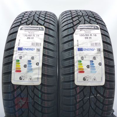 3.  195 60 16 4x CONTINENTAL 195/60 R16 89H WinterContact TS 870 Winterreifen 2023 VOLL WIE NEU 