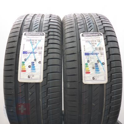  235 55 18 2x CONTINENTAL 235/55 R18 100H PremiumContact 6 Sommerreifen 2022 Ungebraucht   