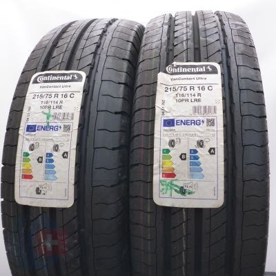 4. 215 75 16C 4x CONTINENTAL 215/75 R16C 116/114R VanContact Ultra Sommerreifen 2023 VOLL WIE NEU 