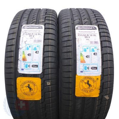 5. 215 55 18 4x CONTINENTAL 215/55 R18 99V XL PremiumContact 6 Sommerreifen 2019 VOL Wie Neu