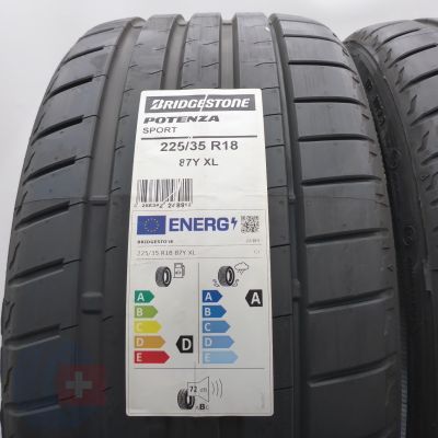 2.  225 35 18 4x BRIDGESTONE 225/35 R18 87Y XL Potenza Sport Sommerreifen  2021/22 Ungebraucht  