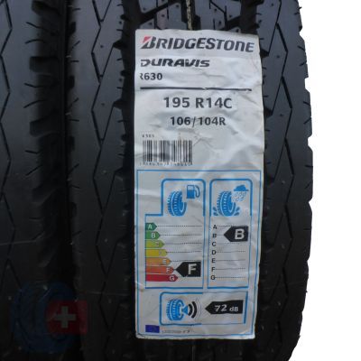 2. 4 x BRIDGESTONE 195/80 R14 C 106/104R Duravis R630 Sommerreifen  2017 VOLL WIE NEU