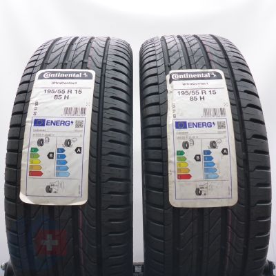 4. 195 55 15 4x CONTINENTAL 195/55 R15 85H UltraContact Sommereifen 2022 Ungebraucht   