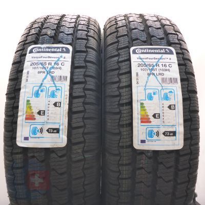 205 65 16C 2x CONTINENTAL 205/65 R16C 107/105T VancoFourSeason 2 Ganzjahresreifen 2021 Ungebraucht  