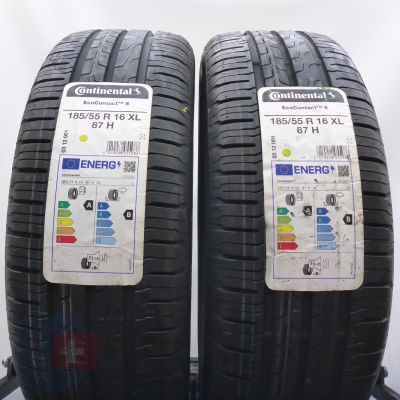 4. 185 55 16 4x CONTINENTAL 185/55 R16 87H EcoContact 6 Sommerreifen 2023 VOLL WIE NEU 