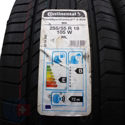 2. 4 x CONTINENTAL 255/55 R18 105W MO ContiSportContact 5 SUV Sommerreifen 2019 WIE NEU VOLL