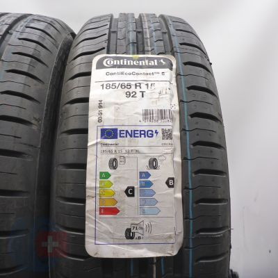 2. 185 65 15 2x CONTINENTAL 185/65 R15 92T XL ContiEcoContact 5 Sommerreifen 202Ungebraucht   