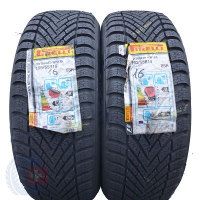195 55 15 2x PIRELLI 195/55 R15 85H Cinturato Winter Winterreifen 2016 VOLL Ungebraucht   