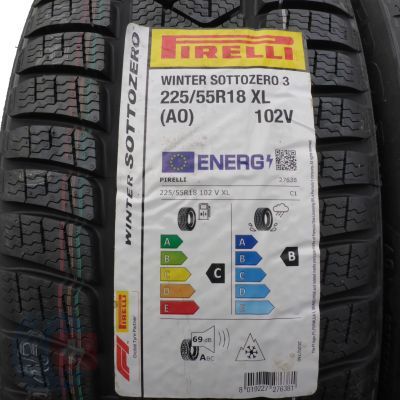 2. 4 x PIRELLI 225/55 R18 102V XL Winter Sottozero 3 A0 Winterreifen 2022 WIE NEU VOLL