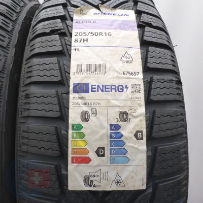 3. 205 50 16 4x MICHELIN 205/50 R16 87H Alpin 6 Winterreifen 2021 Ungebraucht  