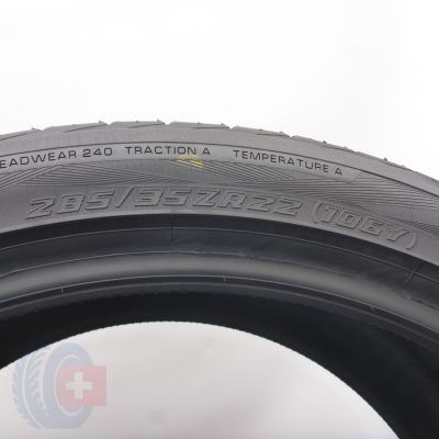 4. 285 35 22 1x YOKOHAMA 285/35 ZR22 106Y XL Advan Spport V105 N0 Sommerreifen 2022 Ungebraucht    
