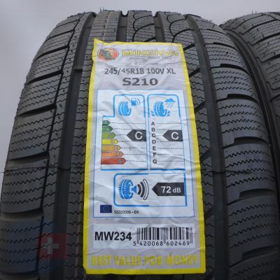 2. 245 45 18 4x MINERVA 245/45 R8 100V XL Ice Plus S210 Winterreifen 2019 VOLL WIE NEU 