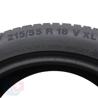 6. 215 55 18 4x CONTINENTAL 215/55 R18 99V XL WinterContact TS850P Winterreifen 8-8,3mm 2021