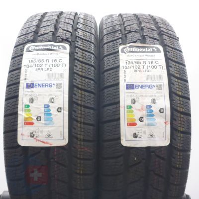 195 65 16C 2x CONTINENTAL 195/65 R16C 104/102T VanContact Winter Winterreifen 2022 VOLL 