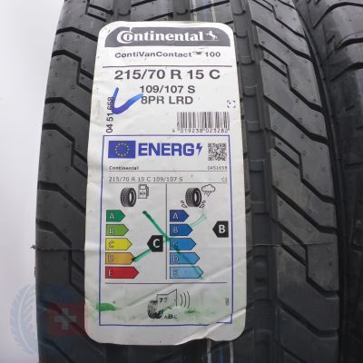 3. 215 70 15C 4x CONTINENTAL 215/70 R15C 109/107S ContiVanContact 100 Sommerreifen 2022, 2023 VOLL