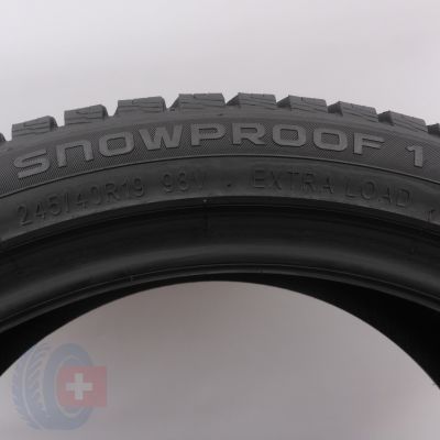 3. 245 40 19 1x NOKIAN 245/40 R19 98V XL Snowproof 1 Winterreifen 2024 7,2mm WIE NEU