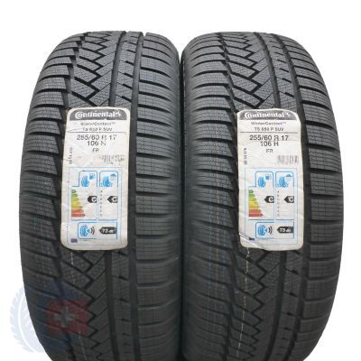 4. 255 60 17 4x CONTINENTAL 255/60 R17 106H WinterContact TS850P SUV Winterreifen 2018 VOLL Wie Neu