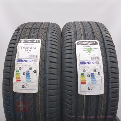 3. 215 55 16 4x CONTINENTAL 215/55 R16  93W UltraContact Sommerreifen 2023/24 VOLL WIE NEU 