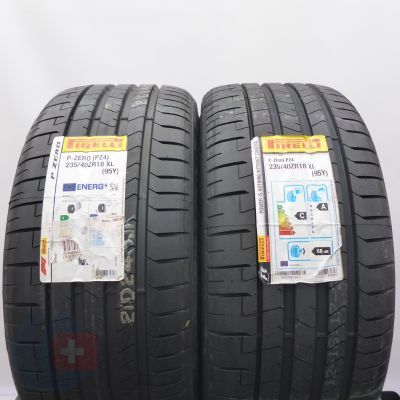 235 40 18 2x PIRELLI 235/40 ZR18 95Y XL P Zero Sommerreifen 2019/22 VOLL WIE NEU 
