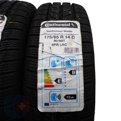 2. 175 65 14C 4x CONTINENTAL 175/65 R14C 90/88T VanContact Winter Winterreifen 2018 WIE NEU VOL