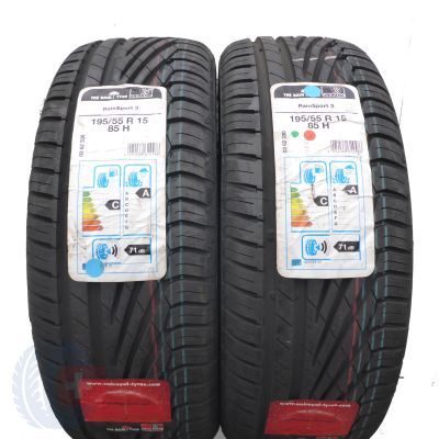 2 x UNIROYAL 195/55 R15 85H RainSport 3 Sommerreifen 2018 WIE NEU VOLL