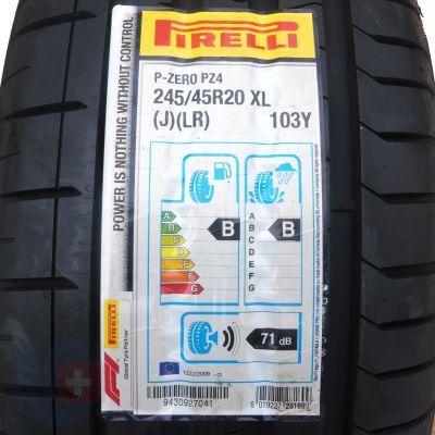 2. 245 45 R20 4 x PIRELLI 245/45 R20 103Y XL P Zero PZ4 J LR Sommerreifen 2019 VOLL WIE NEU