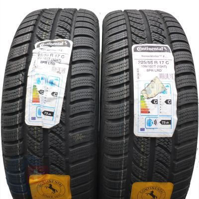 225 55 17C 2x CONTINENTAL 225/55 R17C 109/107T VancoWinter 2 Winterreifen 2019 WIE NEU VOLL