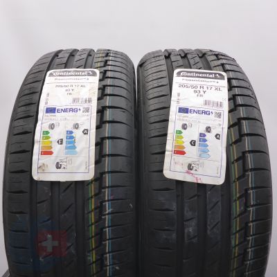  205 50 17 2x CONTINENTAL 205/50 R17 93Y XL PremiumContact 6 Sommerreifen 2021/24 VOLL WIE NEU 