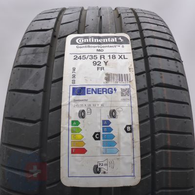 245 35 18 1x CONTINENTAL 245/35 R18  92Y XL ContiSportContact 5 M0 Sommerreifen 2022 VOLL 