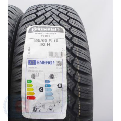3. 195 65 16 2x CONTINENTAL 195/65 R16 92H WinterContact TS 860 Winterreifen 2021 Ungebraucht  