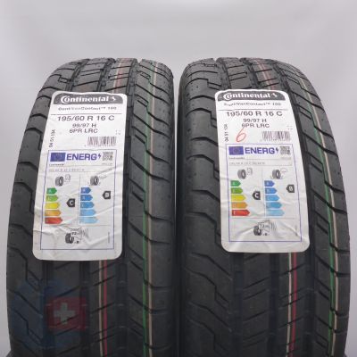 195 60 16C 2x CONTINENTAL 195/60 R16C 99/97H ContivanContact 100 Sommerreifen 2023 WIE NEU VOLL