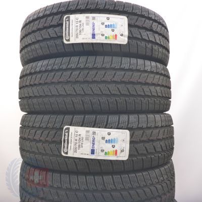 205 70 15C 4x CONTINENTAL 205/70 R15C 106/104R VanContact Winter Winterreifen 2021/22 VOLL 