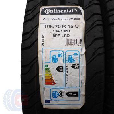 2. 195 70 15C 2x CONTINENTAL 195/70 R15C 104/102R ContiVanContact 200 Sommerreifen 2018 VOLL Wie Neu