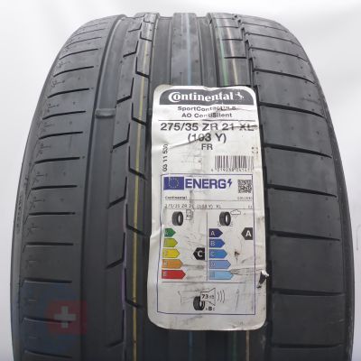 275 35 21 1x CONTINENTAL 275/35 ZR21 103Y XL SportContact 6 A0 SILENT Sommerreifen 2023 VOLL WIE NEU